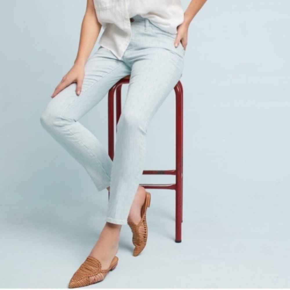 Anthropologie Pilcro Railroad Stripe Skinny Jeans